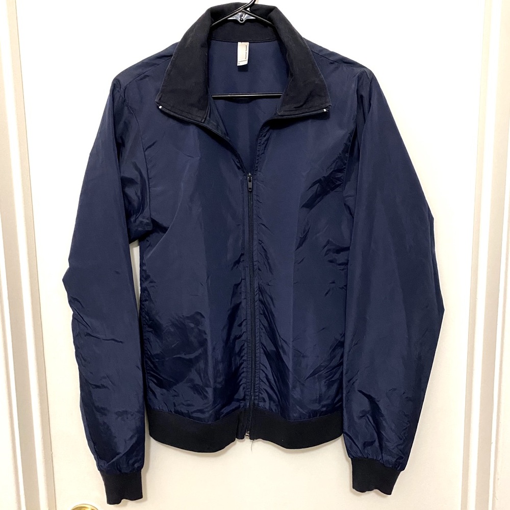 American Apparel Navy Blue Windbreaker
